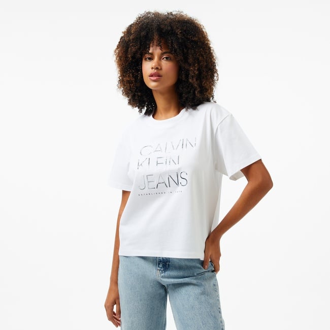  Calvin Klein Kadın Beyaz T-Shirt