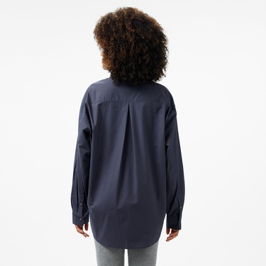  Calvin Klein Woven Label Relaxed Kadın Gri Gömlek