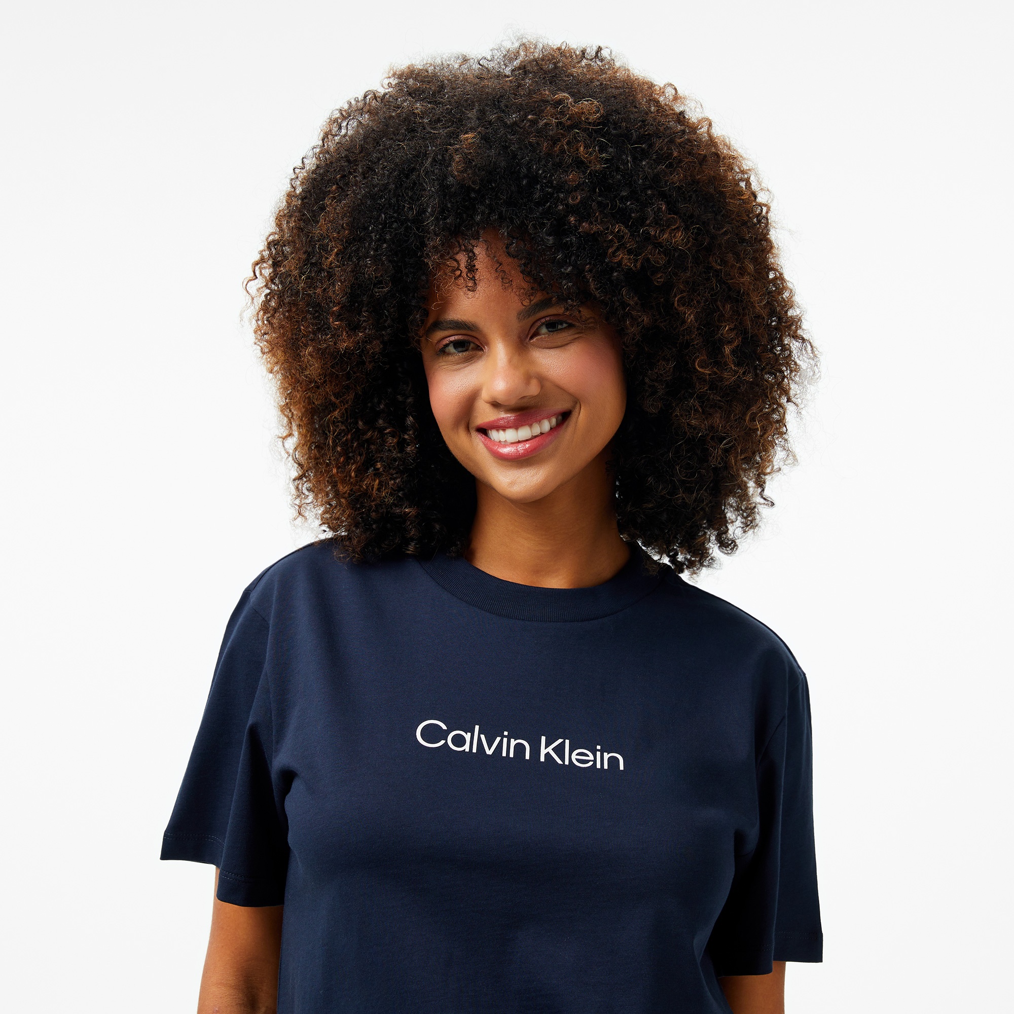 Calvin Klein Hero Logo Regular Kadın Lacivert T-Shirt
