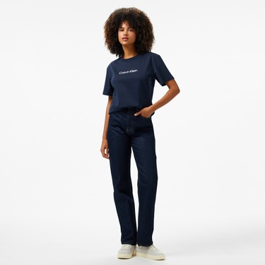  Calvin Klein Hero Logo Regular Kadın Lacivert T-Shirt