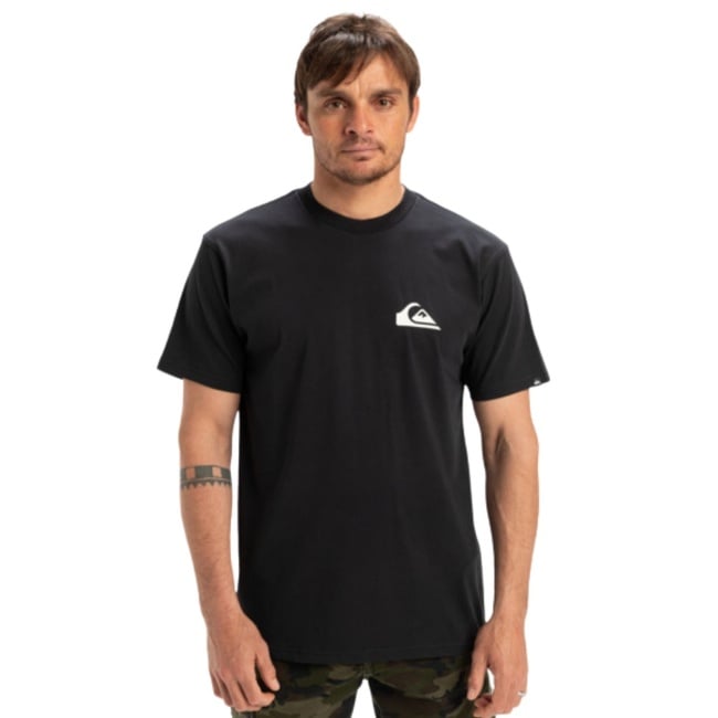 Quiksilver Ev Mini Logo Erkek Siyah Tişört