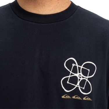  Quiksilver Hw Outside Inside Erkek Siyah Tişört