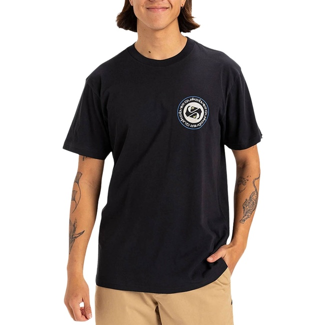  Quiksilver Circle Back Erkek Siyah Tişört