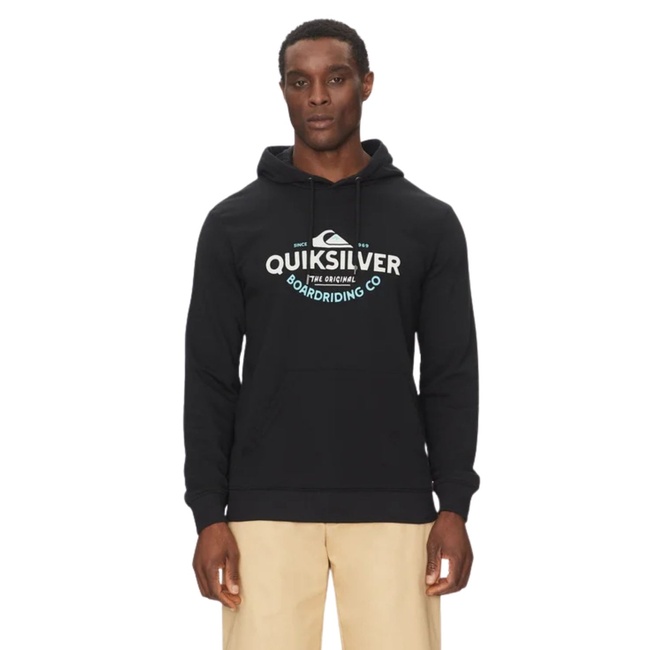  Quiksilver Typed Out Hoodie Erkek Siyah Sweatshirt