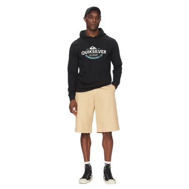  Quiksilver Typed Out Hoodie Erkek Siyah Sweatshirt