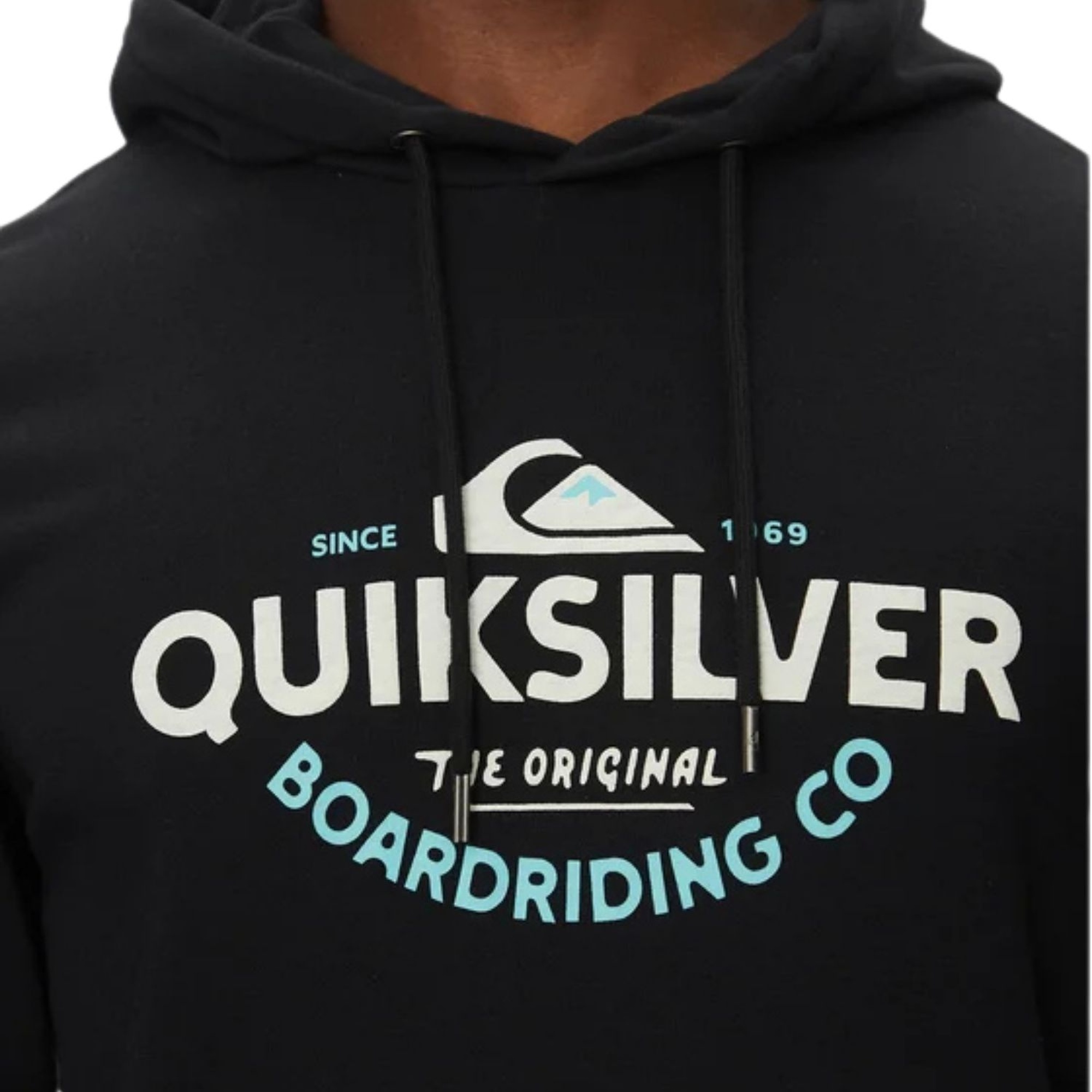 Quiksilver Typed Out Hoodie Erkek Siyah Sweatshirt