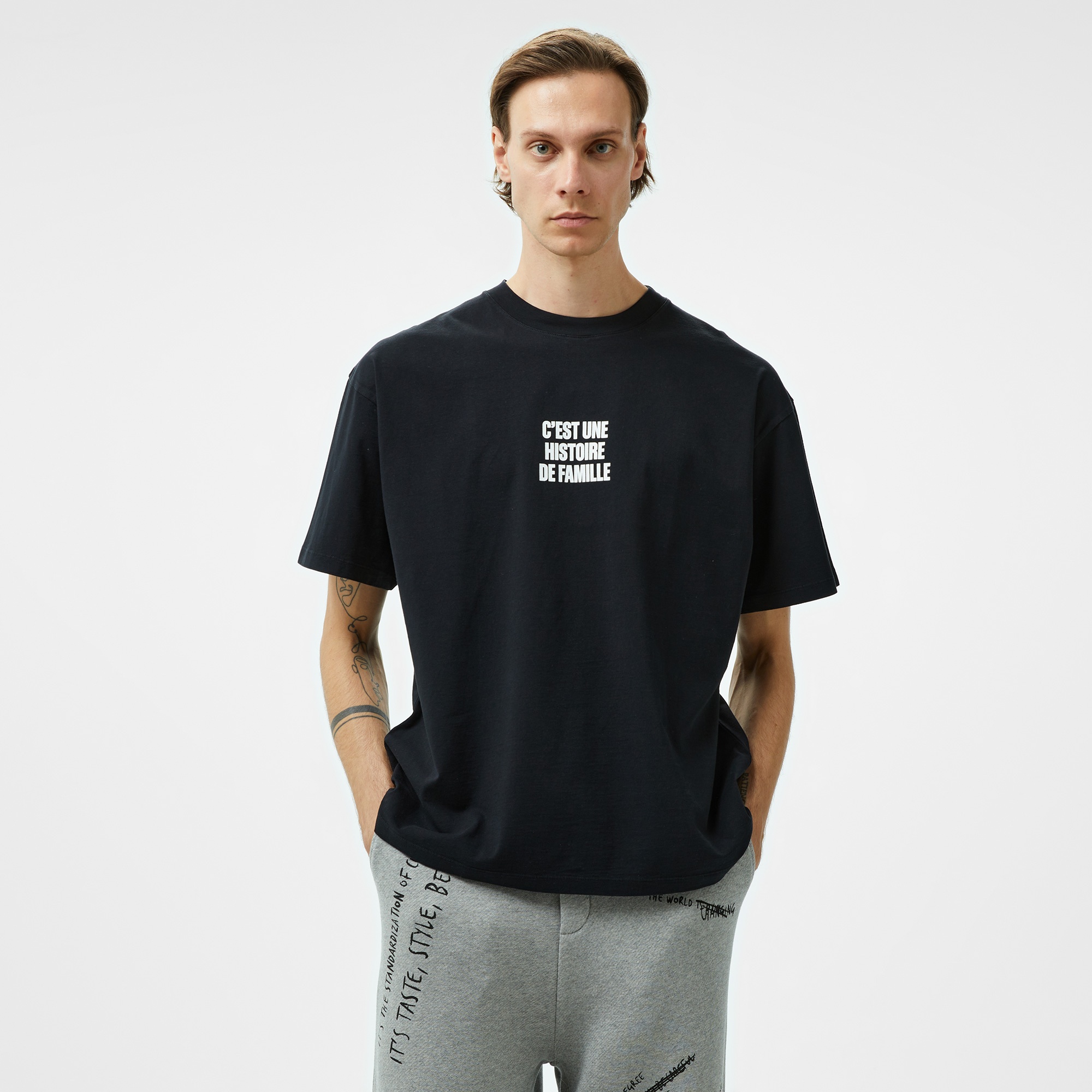 The Kooples Classic Erkek Siyah T-Shirt
