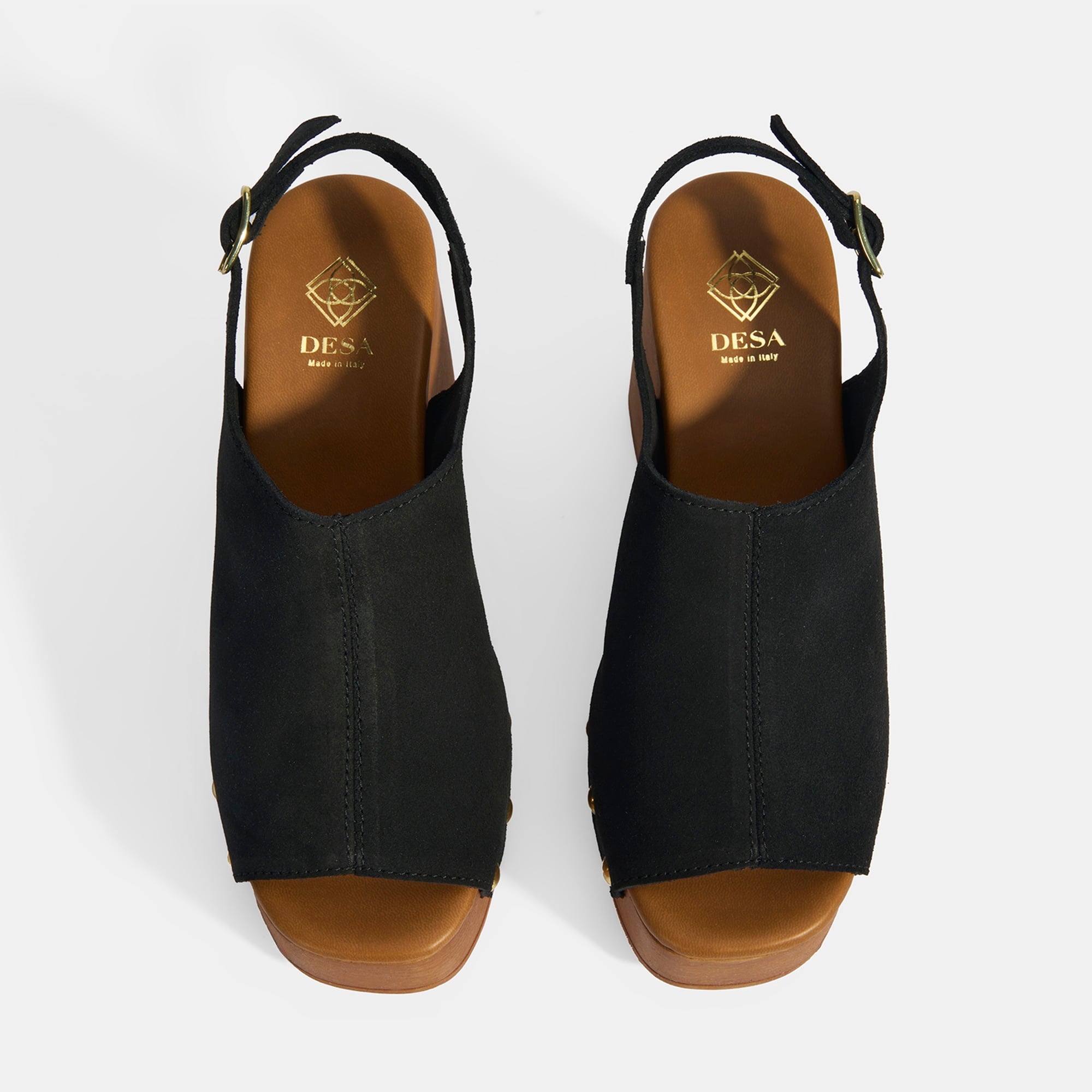 Kadın Siyah Ayarlanabilir Toka Detaylı Süet Dolgu Topuklu Sandalet