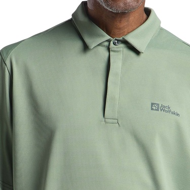  Jack Wolfskin Delgami Polo Erkek Yeşil Polo Tişört