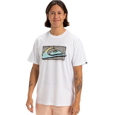 Quiksilver Retro Fade Erkek Beyaz Tişört