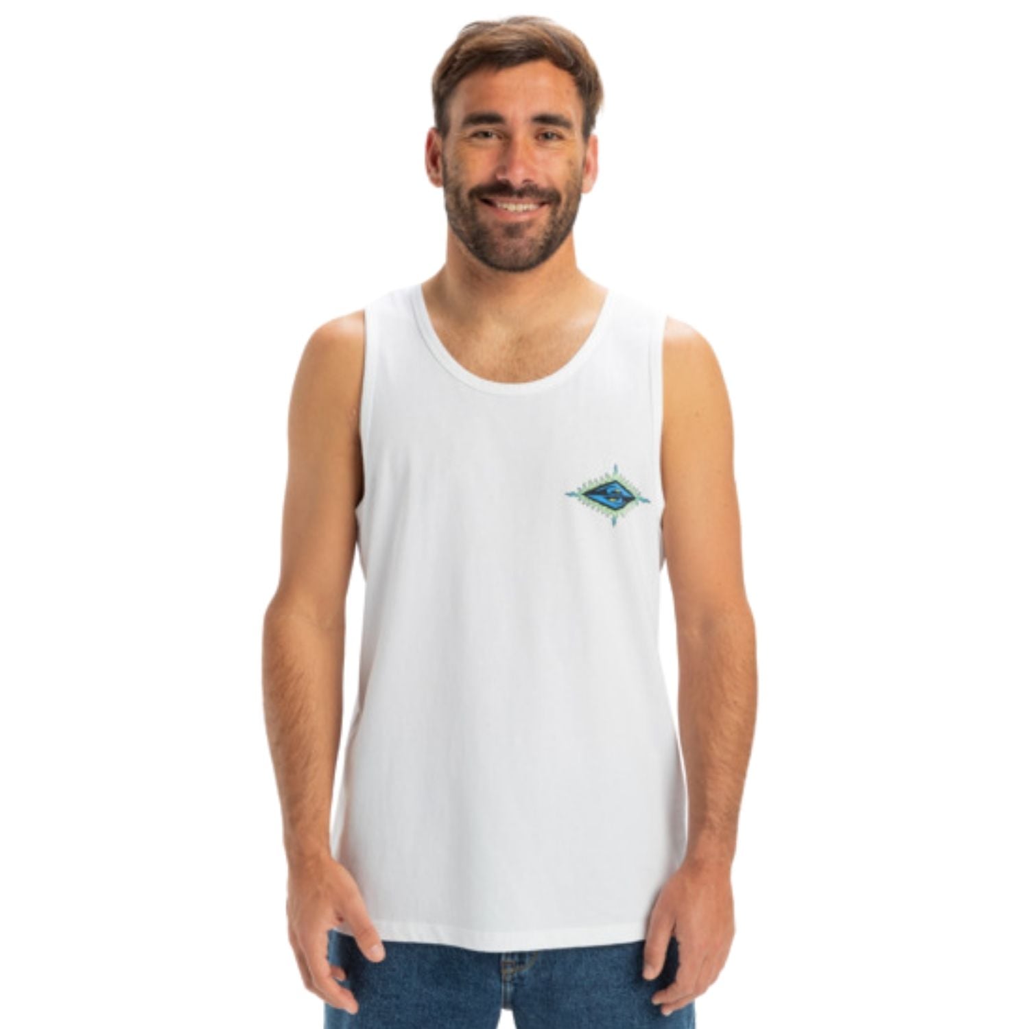  Quiksilver Ev Beach Blast Tank Erkek Beyaz Atlet