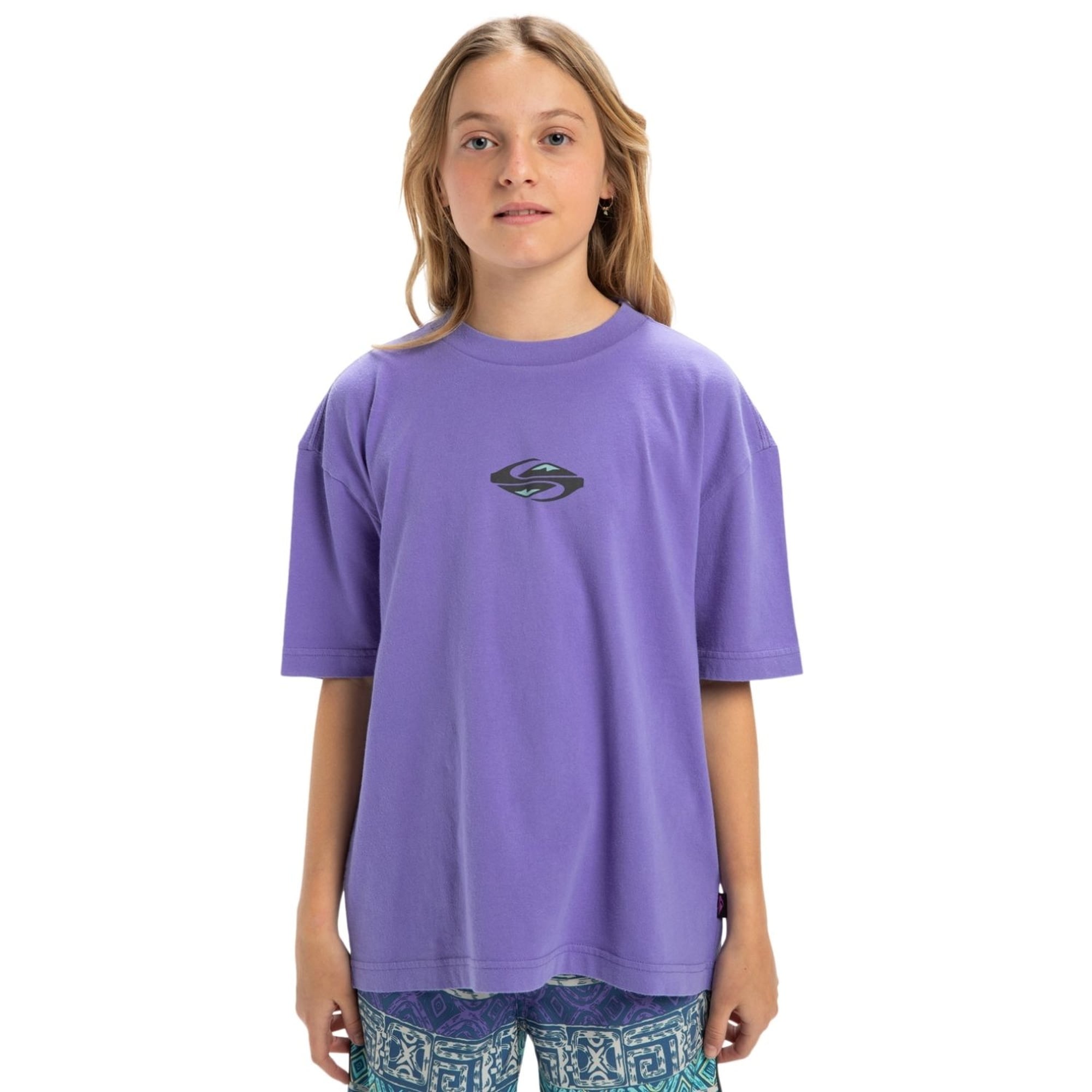 Quiksilver Gh Qs Global Heat Yth Erkek Çocuk Mor Tişört