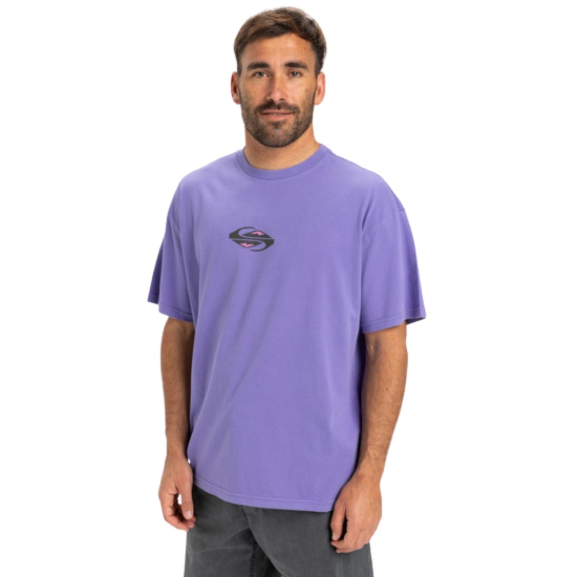 Quiksilver Gh Qs Global Heat Erkek Mor Tişört