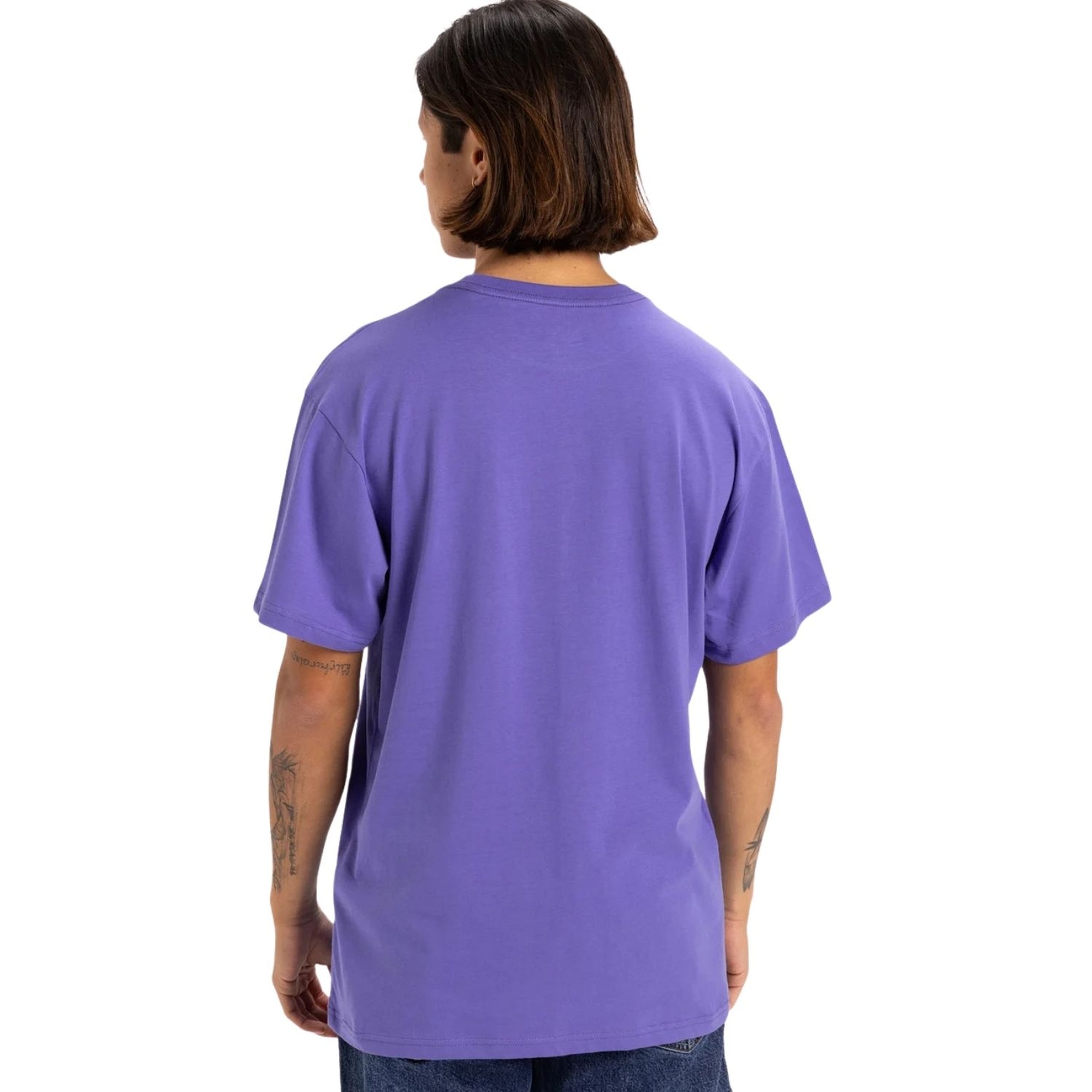 Quiksilver Retro Fade Erkek Mor Tişört