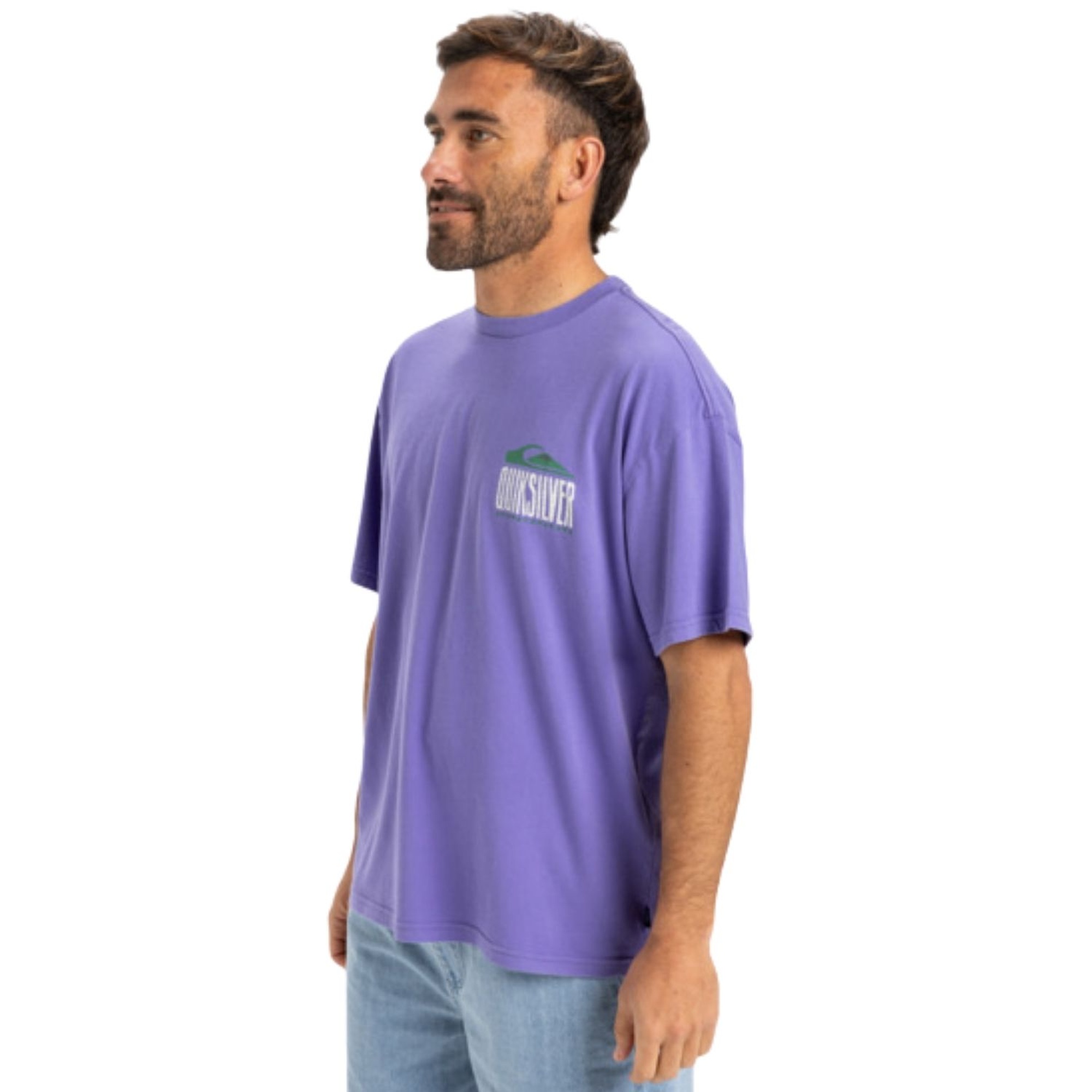 Quiksilver Gh Qs World Force Erkek Mor Tişört