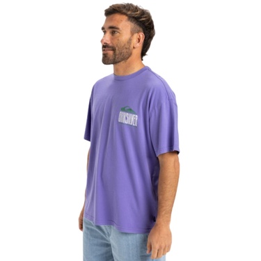  Quiksilver Gh Qs World Force Erkek Mor Tişört