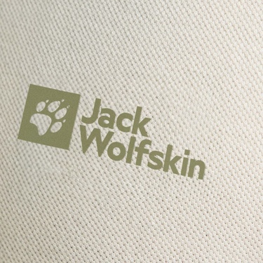  Jack Wolfskin Essential Polo Erkek Beyaz Polo Tişört