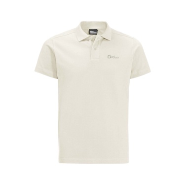  Jack Wolfskin Essential Polo Erkek Beyaz Polo Tişört