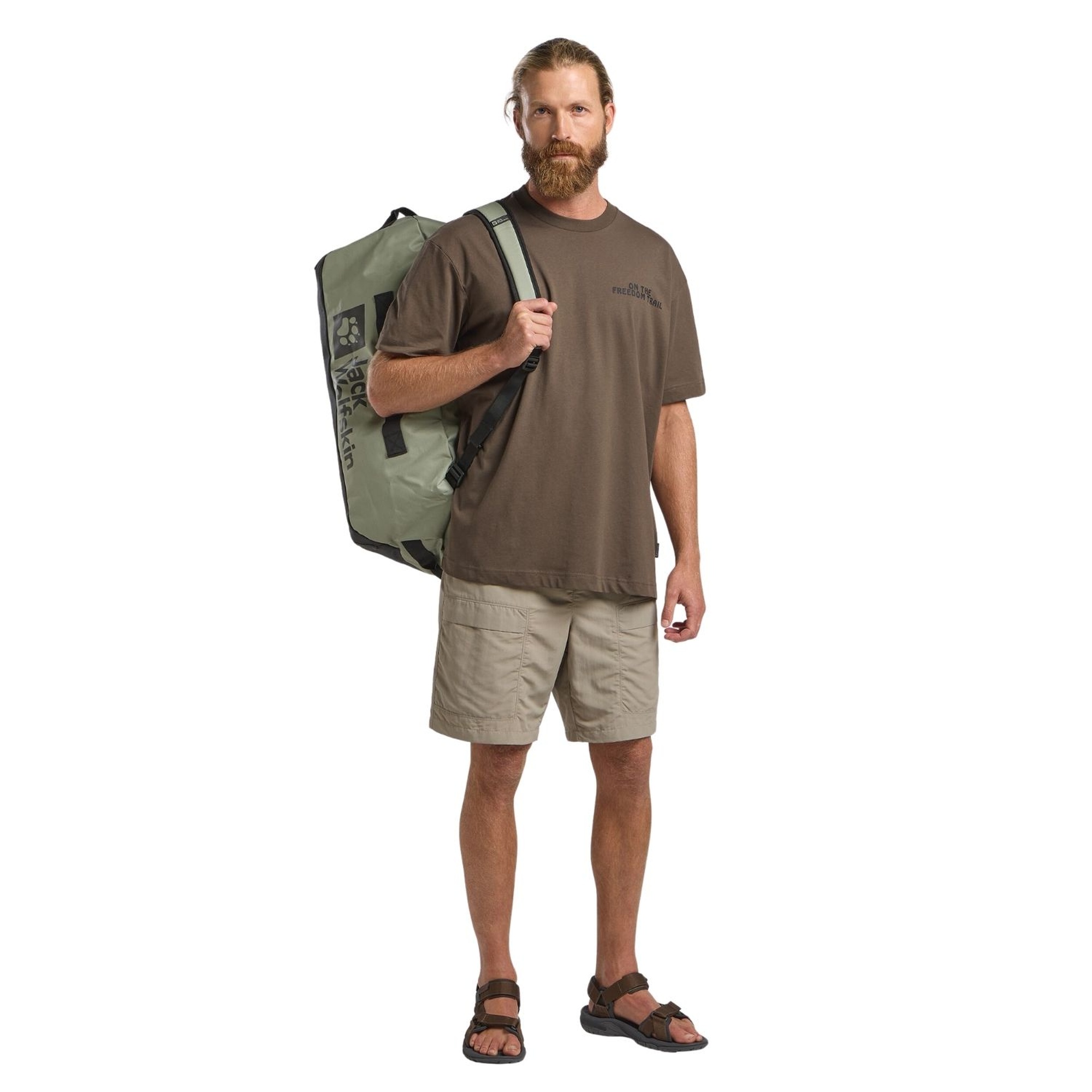 Jack Wolfskin Trailblazer T Erkek Kahverengi Tişört