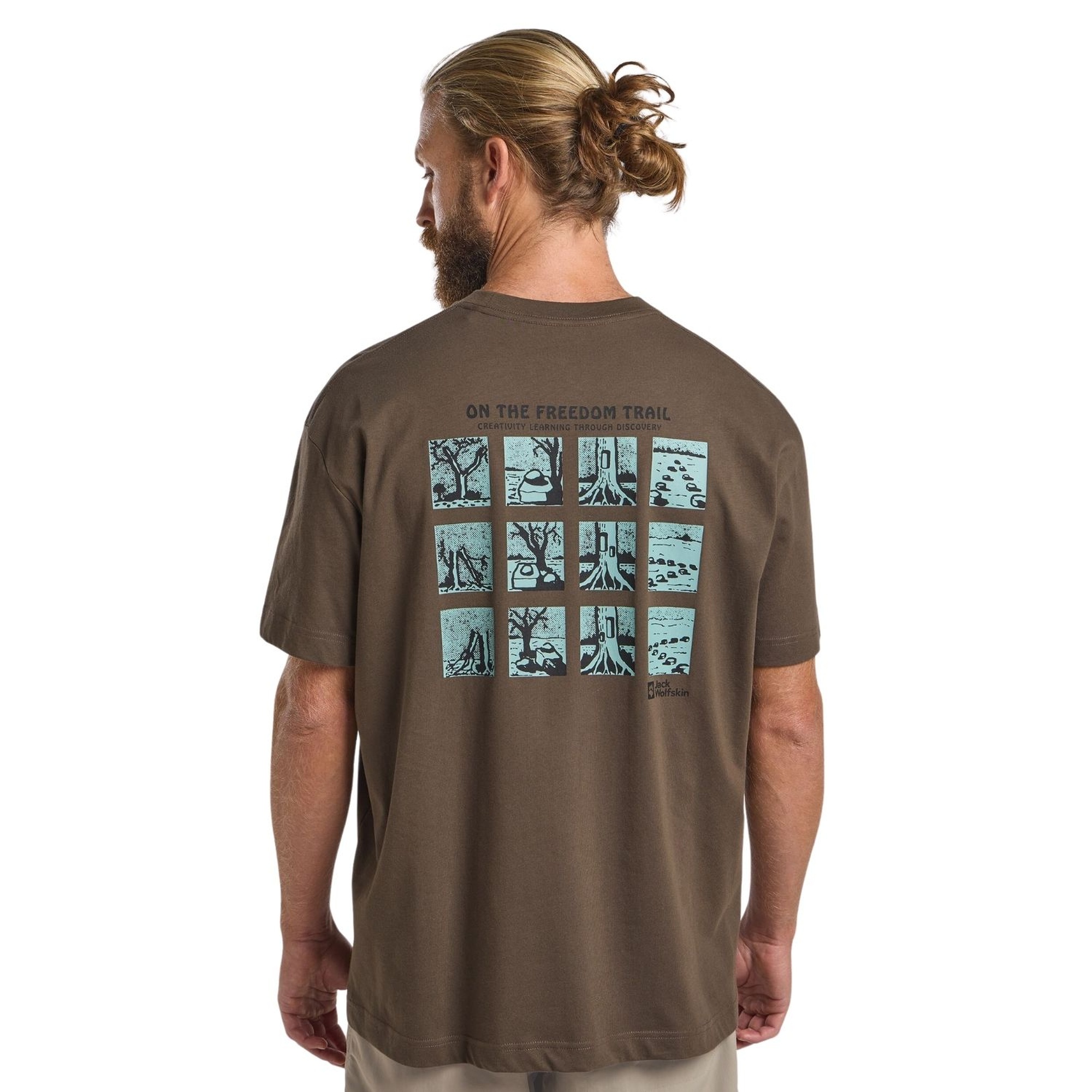 Jack Wolfskin Trailblazer T Erkek Kahverengi Tişört