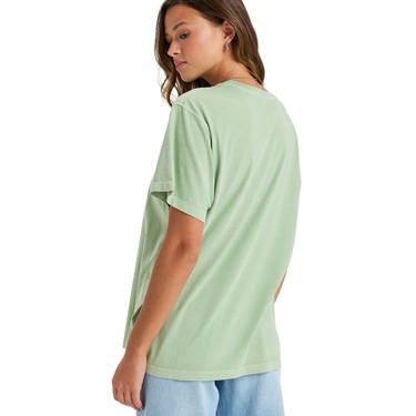  Roxy Sunnyoversize Enzyme Wash Kadın Yeşil Tişört