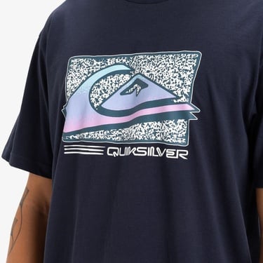  Quiksilver Retro Fade Erkek Mavi Tişört