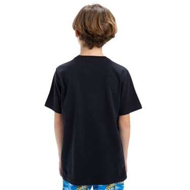  Quiksilver Ev Typed Out Yth Erkek Çocuk Mavi Tişört