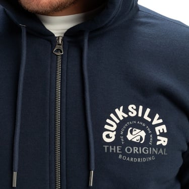  Quiksilver Graphic Mix Hoodie Zip Erkek Mavi Sweatshirt