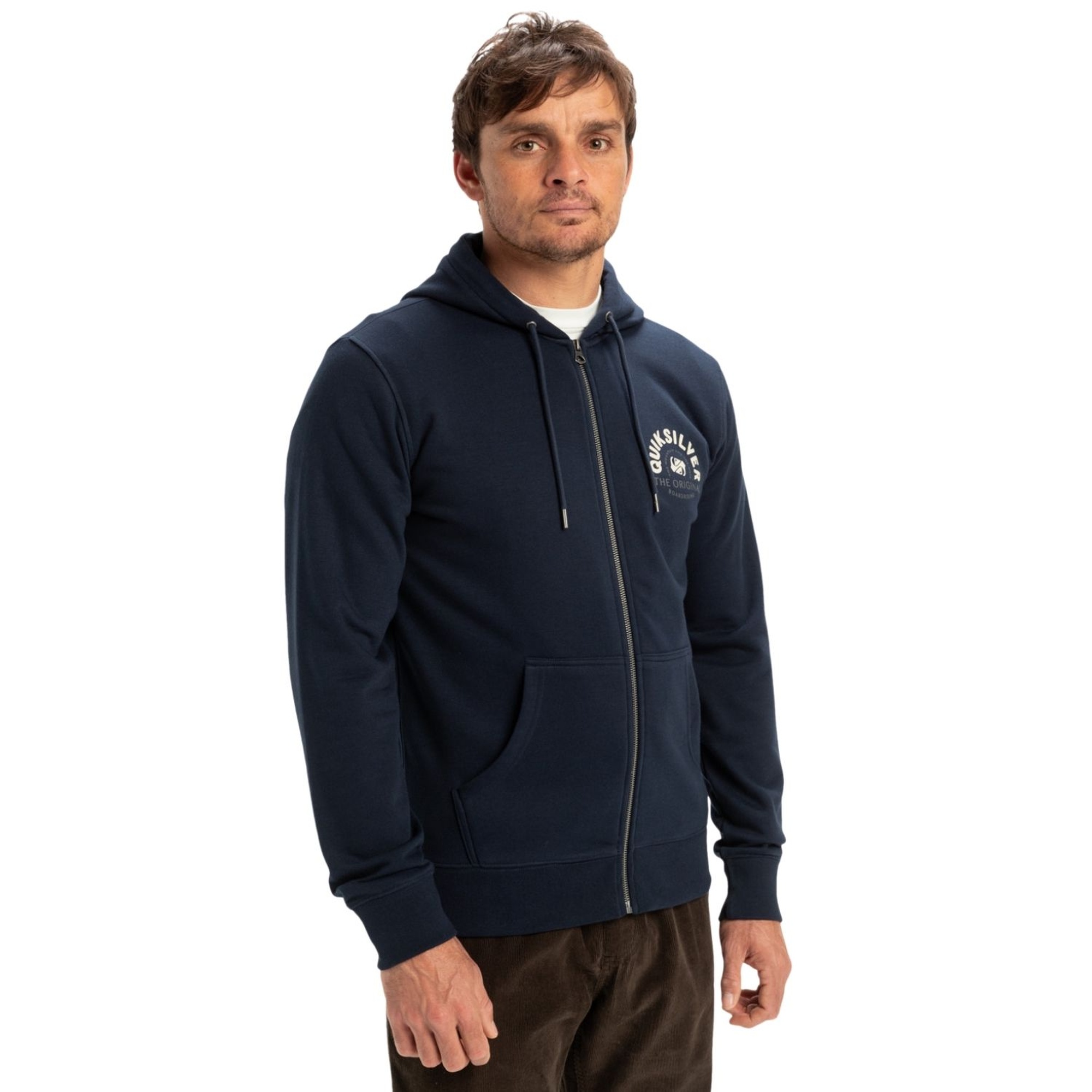 Quiksilver Graphic Mix Hoodie Zip Erkek Mavi Sweatshirt