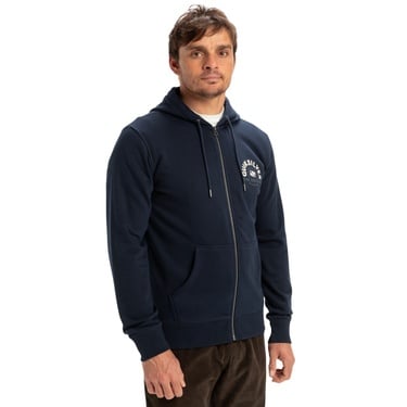 Quiksilver Graphic Mix Hoodie Zip Erkek Mavi Sweatshirt