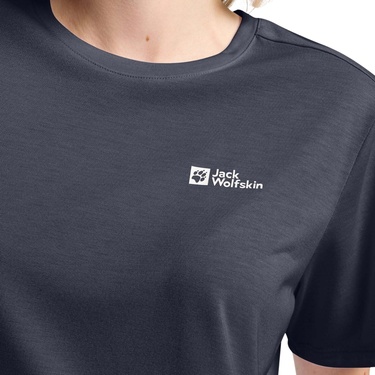  Jack Wolfskin Vonnan S|s T Kadın Mavi Tişört