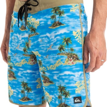  Quiksilver Highline Scallop 19 Erkek Mavi Boardshort