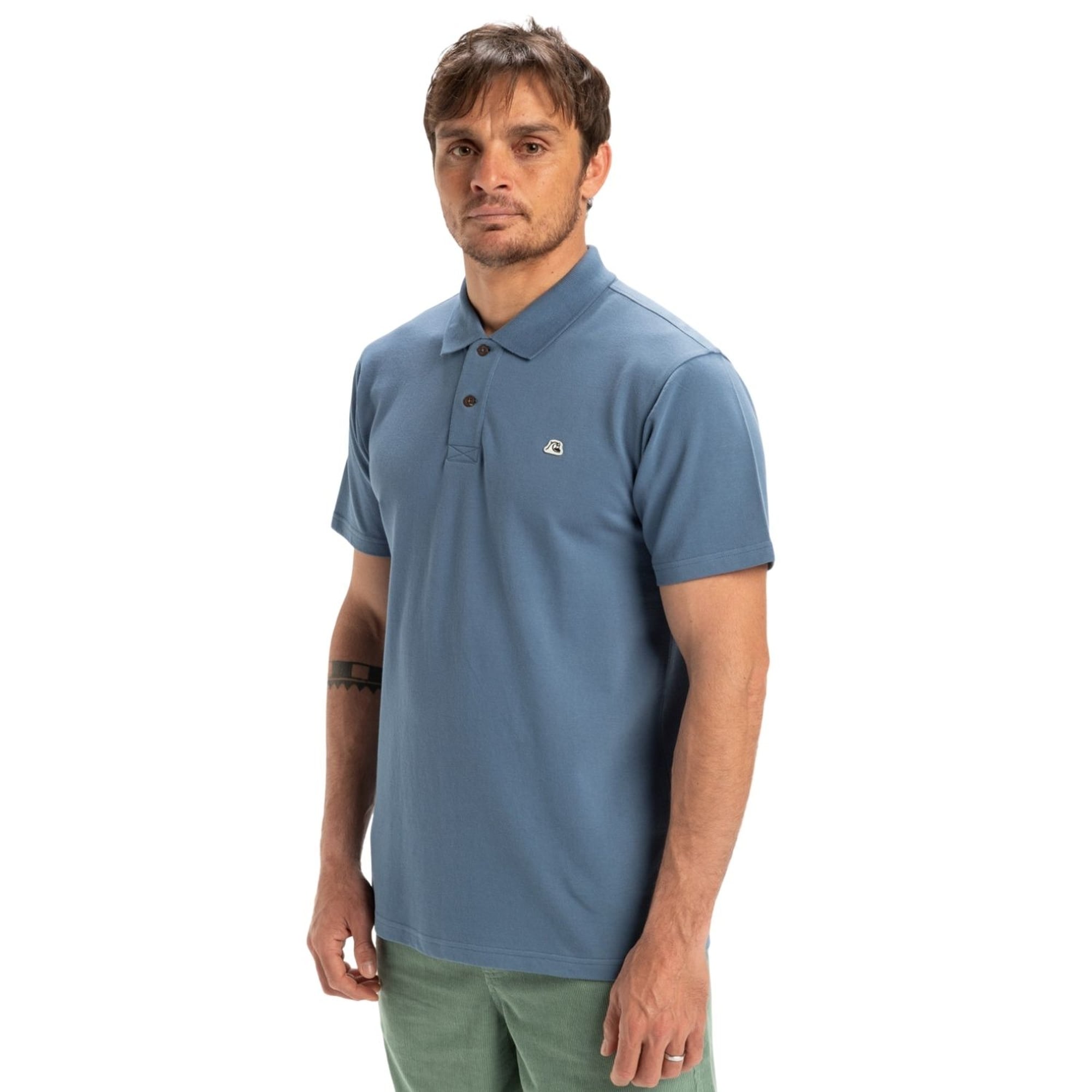 Quiksilver Dna Erkek Mavi Polo Tişört