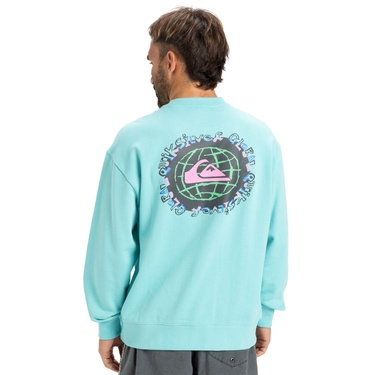  Quiksilver Spin Cycle Crew Erkek Mavi Sweatshirt