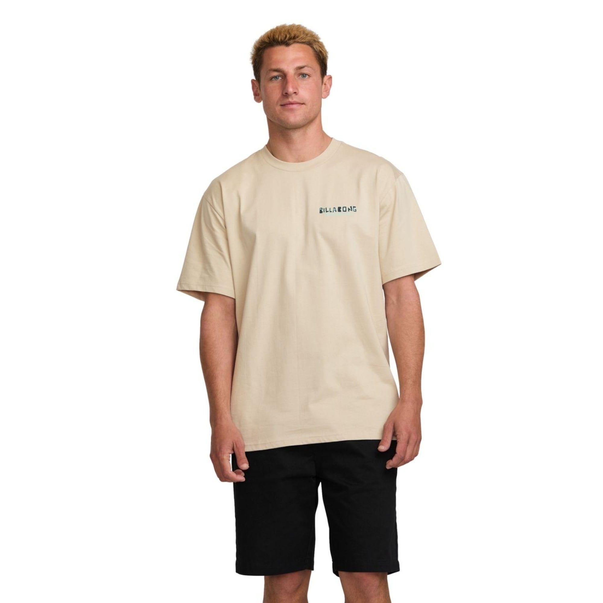 Billabong Twin Peaks Regular Ss Erkek Bej Tişört