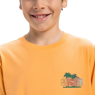  Quiksilver Ev Sunny Palms Yth Erkek Çocuk Sarı Tişört