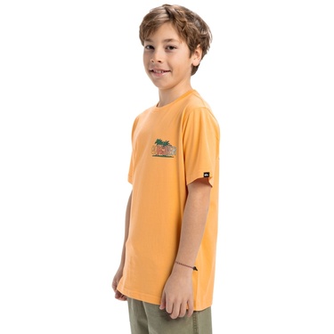  Quiksilver Ev Sunny Palms Yth Erkek Çocuk Sarı Tişört