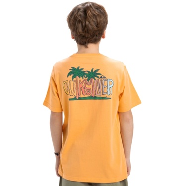  Quiksilver Ev Sunny Palms Yth Erkek Çocuk Sarı Tişört