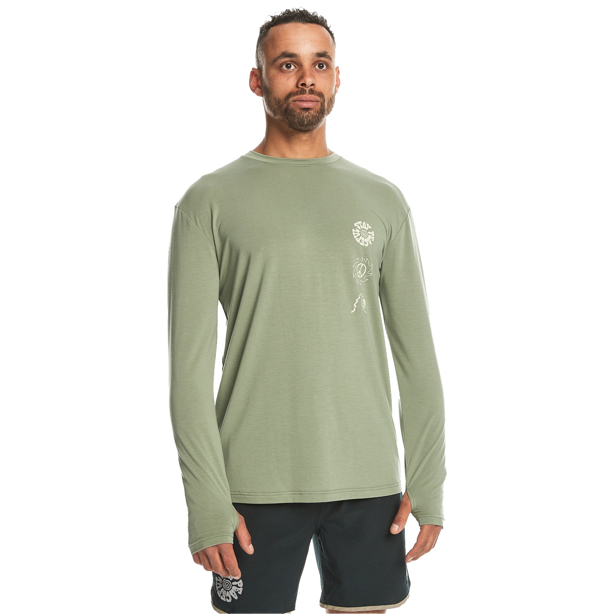 Quiksilver Coastal Run Ls Erkek Renkli Tişört