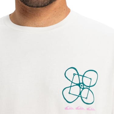  Quiksilver Hw Outside Inside Erkek Beyaz Tişört