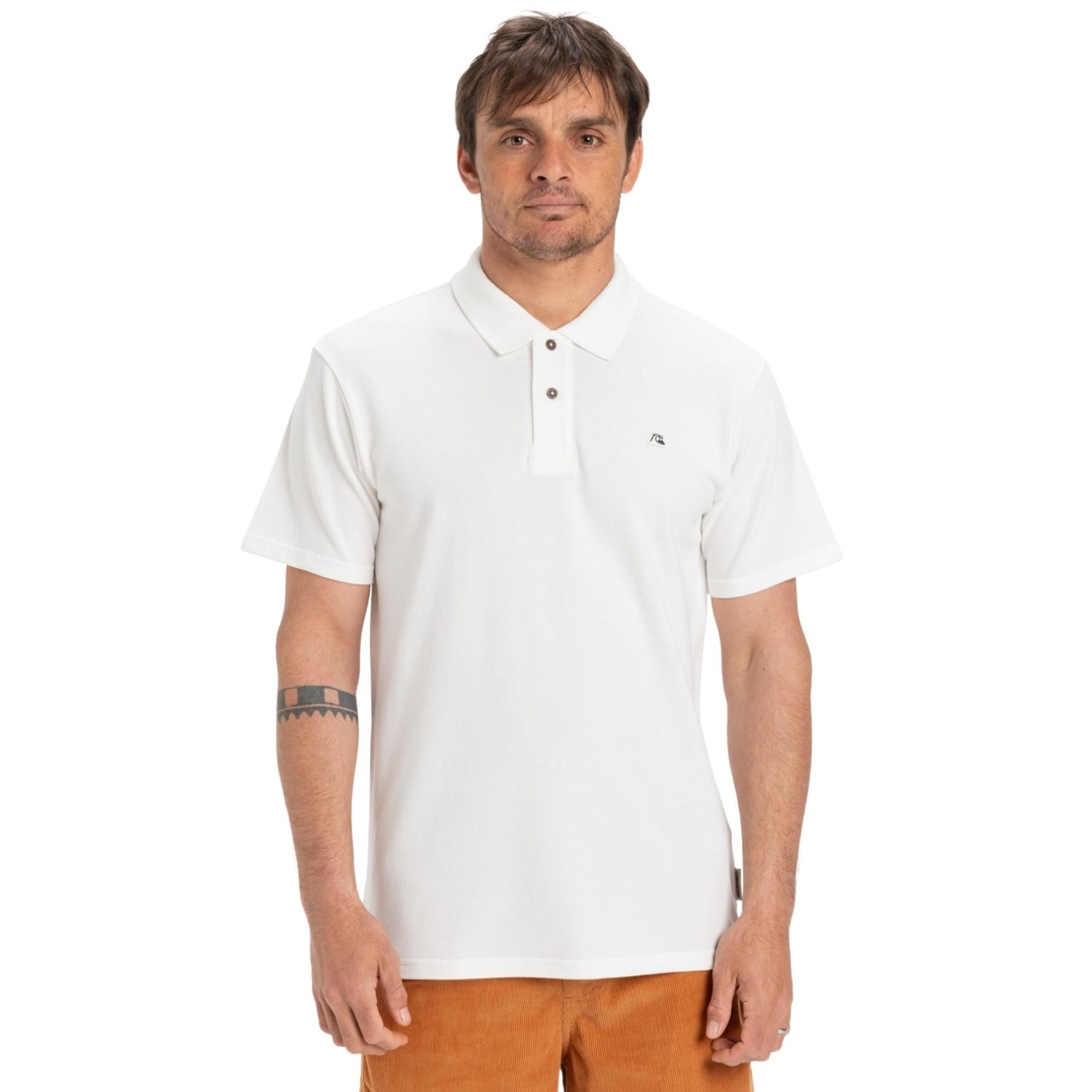 Quiksilver Dna Erkek Beyaz Polo Tişört