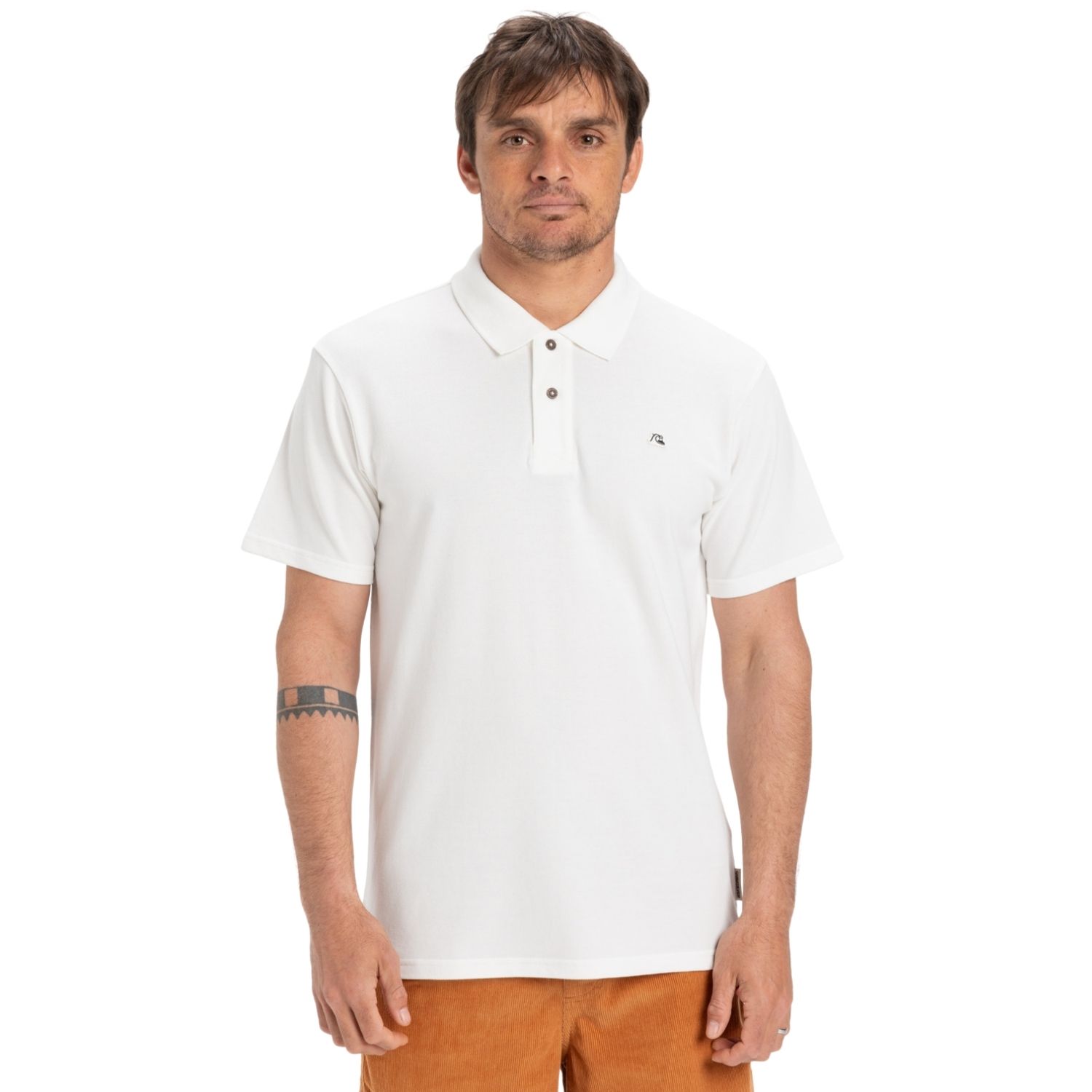  Quiksilver Dna Erkek Beyaz Polo Tişört