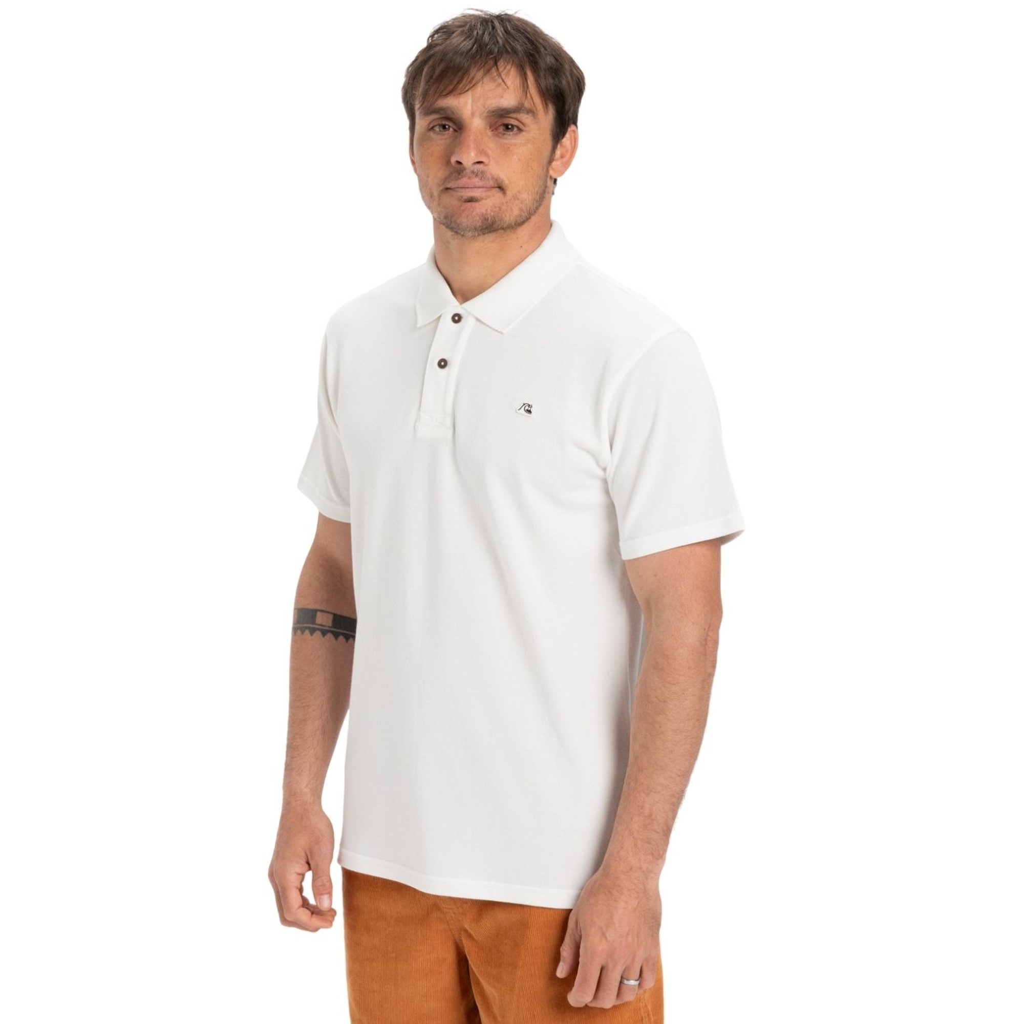 Quiksilver Dna Erkek Beyaz Polo Tişört