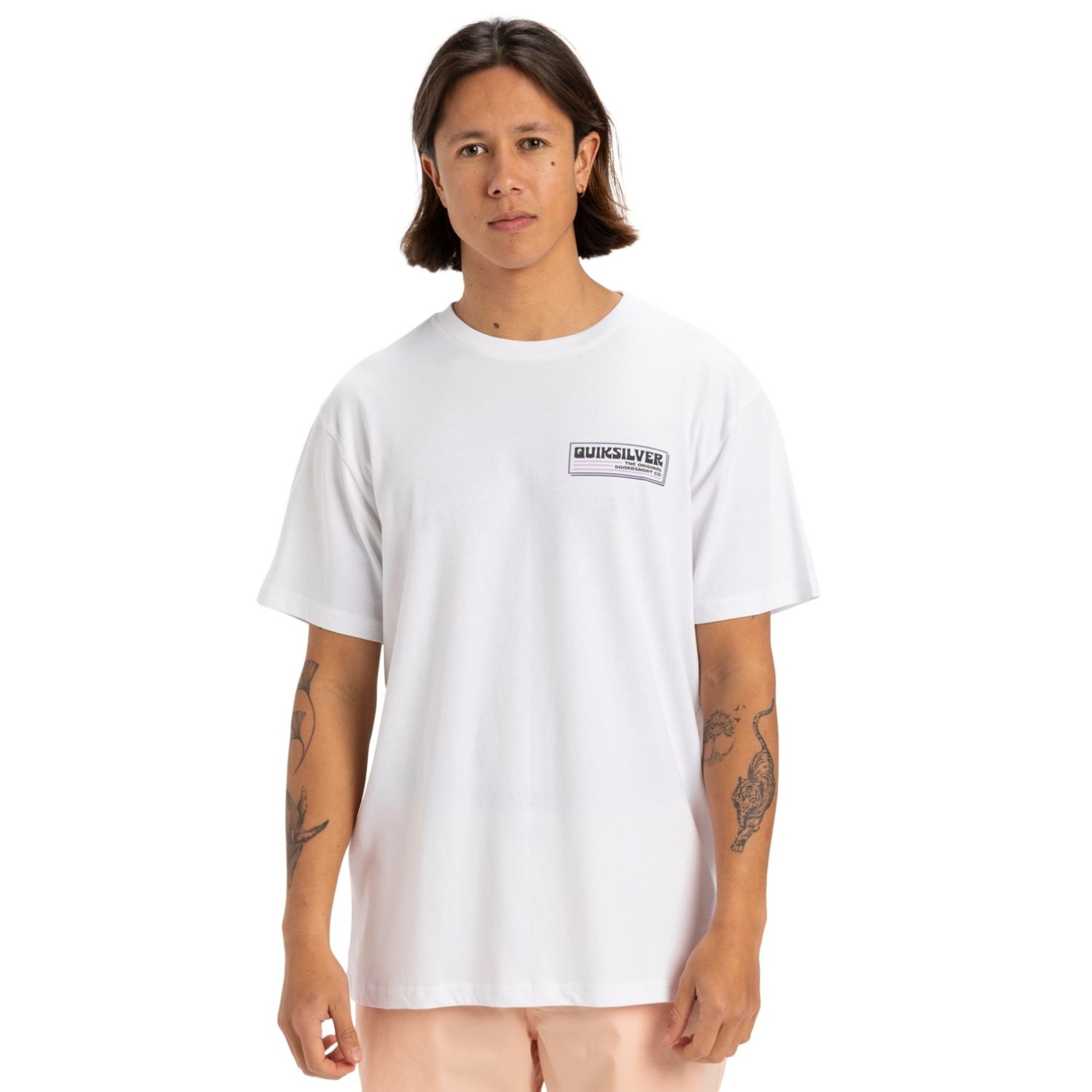 Quiksilver Palm Square Erkek Beyaz Tişört