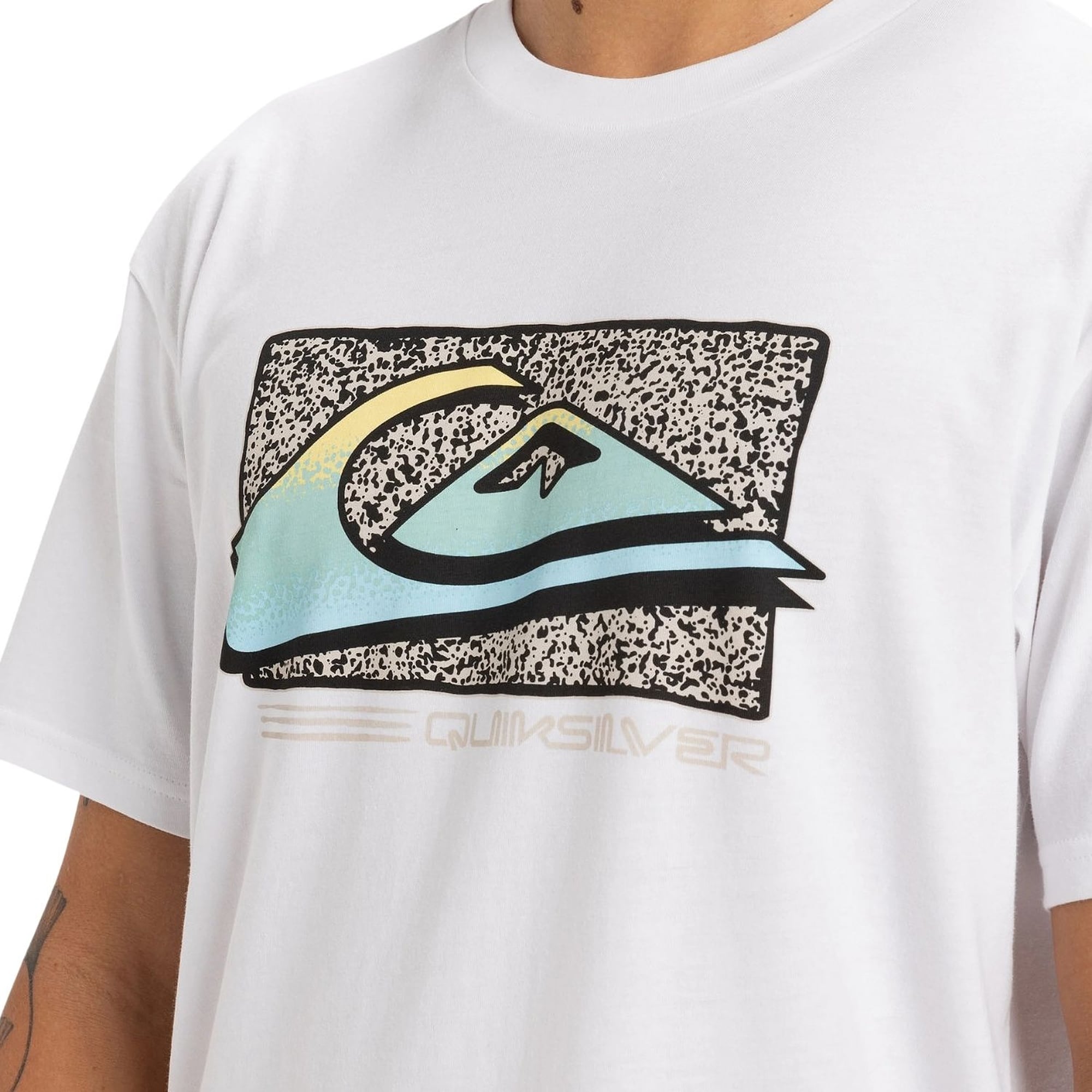 Quiksilver Retro Fade Erkek Beyaz Tişört