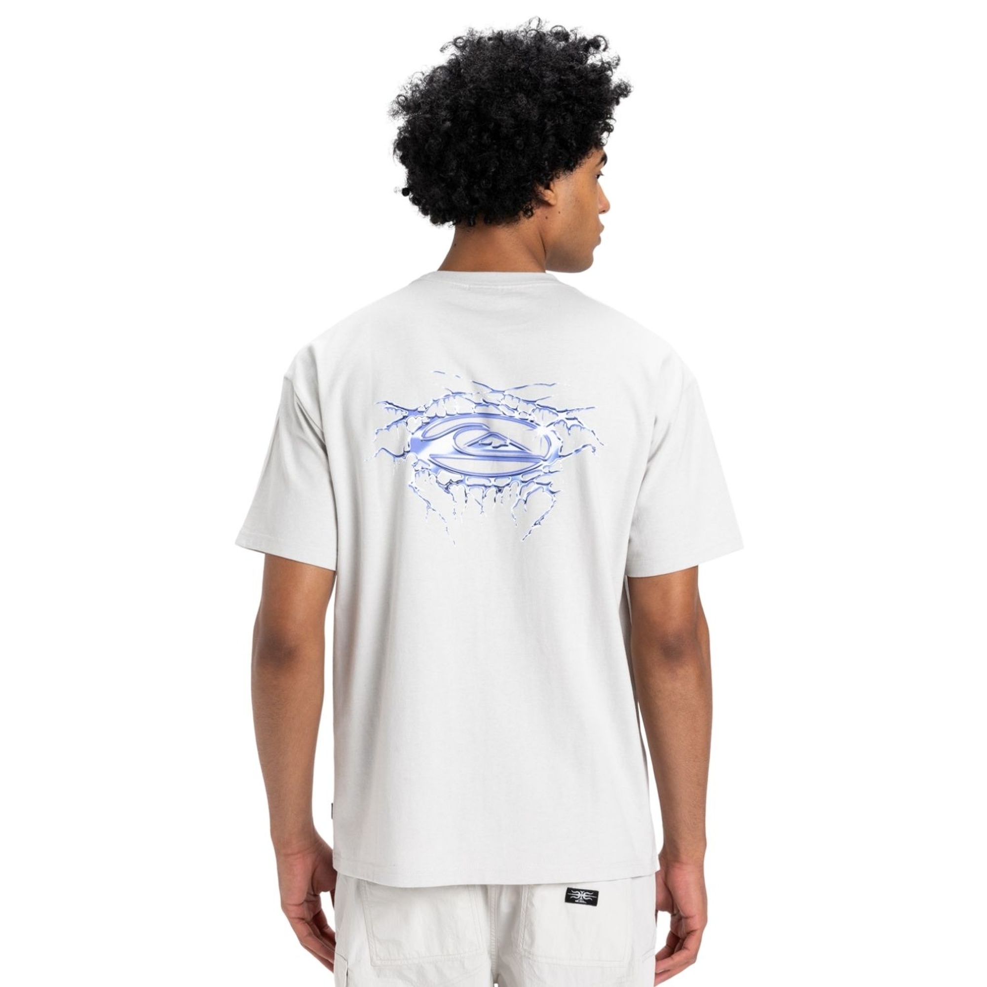 Quiksilver Mercury Chrome Lightning Erkek Beyaz Tişört