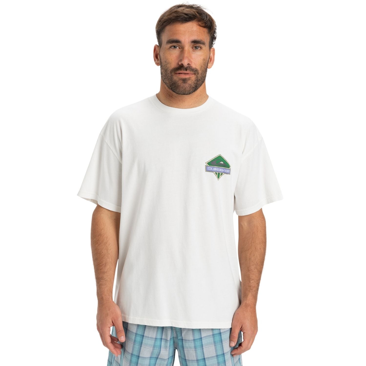  Quiksilver Gh Qs Crystal Jet Erkek Beyaz Tişört