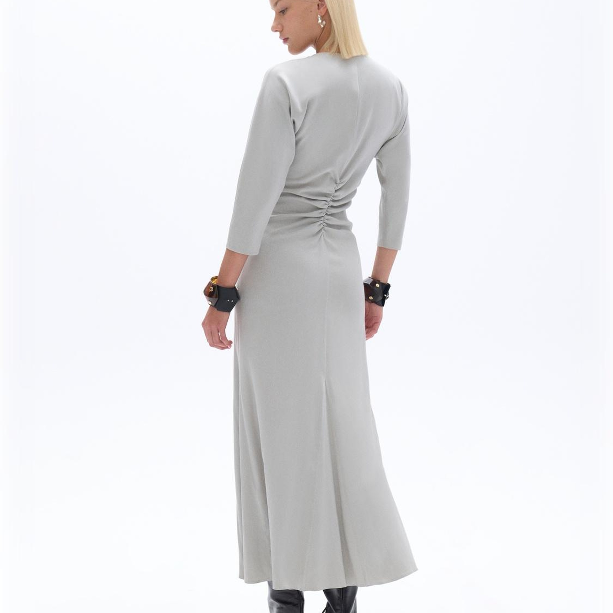 Drape Detaylı Elbise