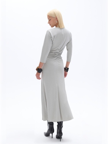  Drape Detaylı Elbise