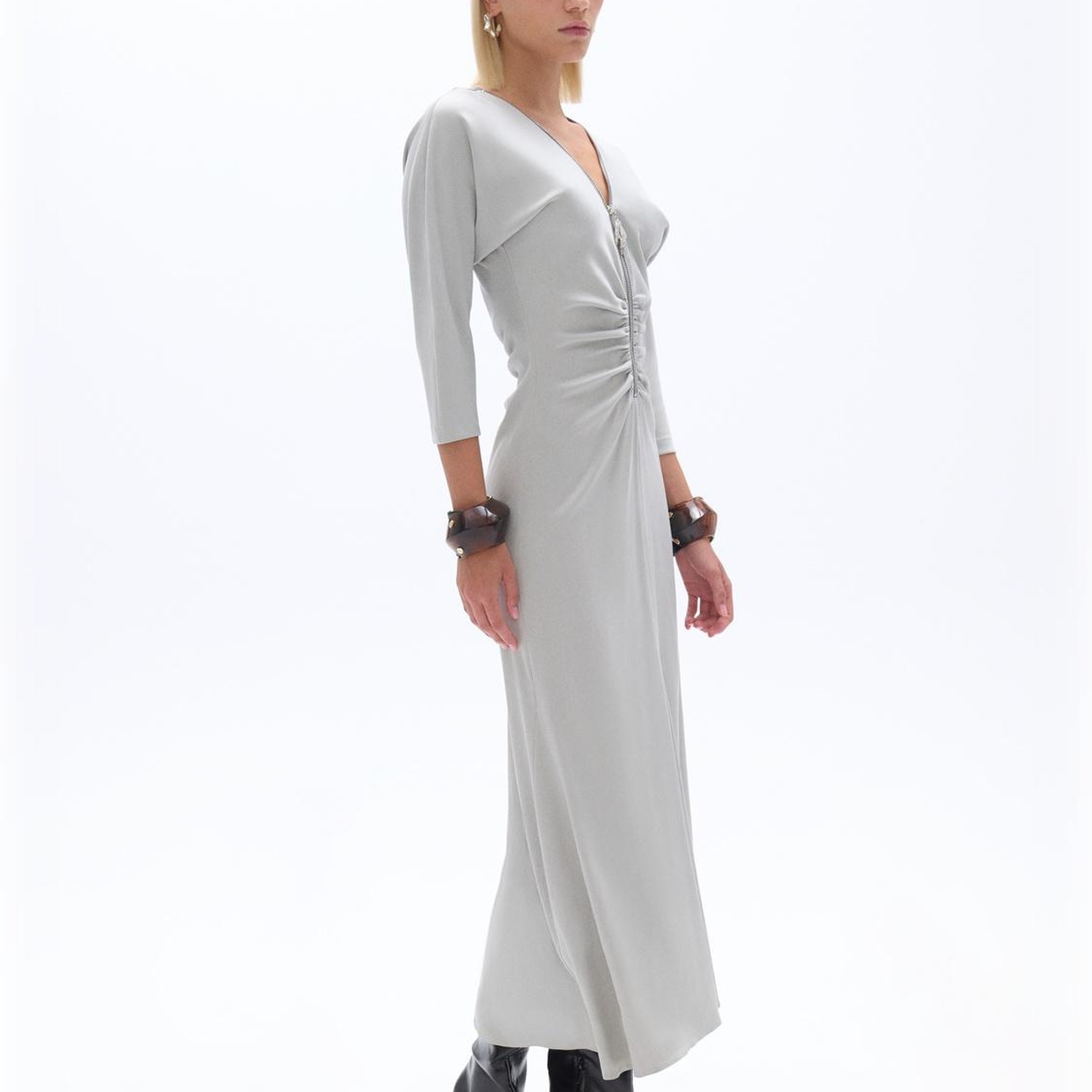 Drape Detaylı Elbise